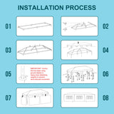 10' x 30' Outdoor Gazebo Tents with 8 Removable Sidewalls, Shade Canopy Tents with Transparent Windows, White Patio Canopy Tent for Party, Wedding, Beach, BBQ, Birthday, Events, Gatherings Usnipoya