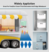 KLSKKJ Blank Car Magnets with 40 mils, 2 Pack 17” x 12” Car Magnets and Decals, Rounded Corners Blank White Car Door Magnet, Magnetic Signs for Vehicles to Advertise Business and Company Logo… KLSKKJ