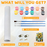 EMIEAUFG Creative Paint by Number Kit for Adults,Butterfly Sunflower DIY Paint by Numbers Set for Home Decor and Gifting - 12x16 Inch EMIEAUFG