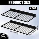 Weysat 2 Pack 24 Inch Slatwall Shelves, Slat Wall Shelf Wire Heavy Duty Garage Storage Slatwall Shelf, Metal Slat Board Accessories for Garage Retail Display Home Storage Weysat