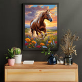 Horse Diamond Painting Kits for Adults - Diamond Art Kits for Adults, Round Animal 5D Gem Art Kit for Adult DIY Crafts Kit Gift Home Wall Decor Gifts (16x12 inch) xackcme