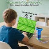 Odatay Microscope for Kids with 12 Slides, 100X-1000X 1080P Digital Handheld Kids Microscope, Mini Portable Pocket Miniscope Science Toys Gifts for 3+ 4 5 6 7 8 9 10 11 12 Year Old Boys Girls, Blue Odatay