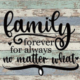 PDSLAIKE Diamond Painting Family Quotes - Family Forever for Always No Matter What Home Sayings DIY Art Craft 11.8x11.8in PDSLAIKE