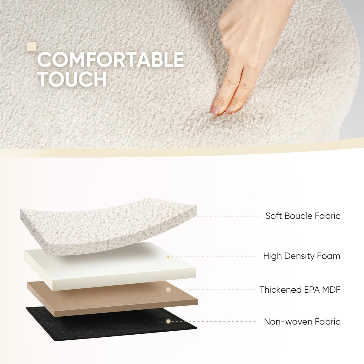 B FSOBEIIALEO Ottoman with Storage for Living Room, Sherpa Folding Storage Ottoman Foot Rest, 43.3 Inches Collapsible Bedroom Bench Cream White B FSOBEIIALEO