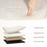 B FSOBEIIALEO Ottoman with Storage for Living Room, Sherpa Folding Storage Ottoman Foot Rest, 43.3 Inches Collapsible Bedroom Bench Cream White B FSOBEIIALEO