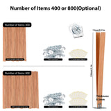 Ziosxin 800pcs Smokeless Cherry Wood Candle Wicks-Long Lasting Flame-Easily Burn, Candle Cores with Stand and Glue Dot Ziosxin