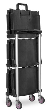 WEN Compact Foldable Service Utility Cart, Three Tier with 165-Pound Capacity (73065) WEN