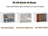 HOMICKER Shoe Storage,32 Pairs Shoe Rack Organizer for Closet Shoe Cabinet with Door Shoe Shelves for Closet,Entryway,Hallway,Bedroom HOMICKER