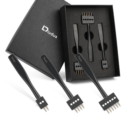 DIUDUS Leather Hole Punch, Prong Punch, Black Hole Punch Tool 5mm, 2/4/6 Lacing Stitching Punch, Round Hole Prong Stitching Chisel Set Leather Working Tools for Leathercraft DIUDUS