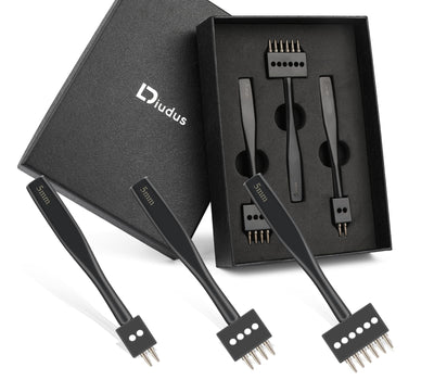 DIUDUS Leather Hole Punch, Prong Punch, Black Hole Punch Tool 5mm, 2/4/6 Lacing Stitching Punch, Round Hole Prong Stitching Chisel Set Leather Working Tools for Leathercraft