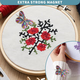 Magnetic Needle Minder Magnet Embroidery Accessories and Supplies Embroidery Needle Holder Cross Stitch Holder Needlework Supplies (Butterfly) seminhoof