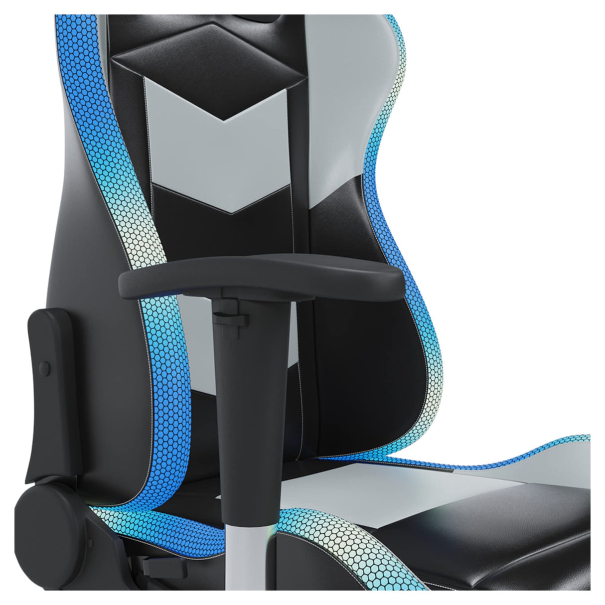 Signature Design by Ashley Lynxtyn Swivel Home Office Gaming Chair with LED Lighting, Black & Gray Signature Design by Ashley