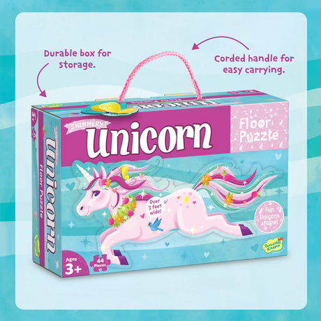 PEACEABLE KINGDOM Shimmery Unicorn Floor Puzzle, 1 EA Peaceable Kingdom