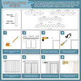 VOIIY Gold Curtain Rods for Windows 18 to 45 Inch(1.5-3.75 Feet),1" Diameter Drapery Rods with Modern Style End Cap Finials,Size:18-45 Inch VOIIY