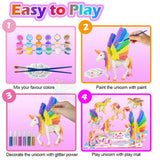 Yileqi Unicorn Painting Kit - Paint Craft for Girls, Arts and Crafts for Kids Age 4-9 - DIY Unicorn Party Favors and Activities Yileqi