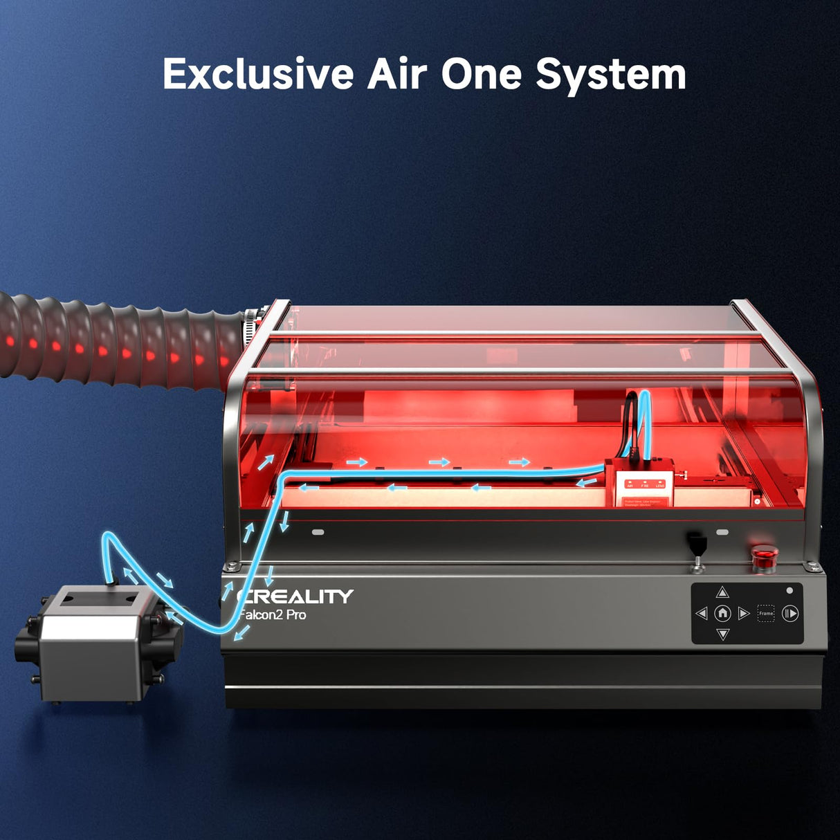 Creality Laser Engraver Enclosed, Falcon2 Pro 40W Output Laser Cutter with 1.6W Laser Module, 25000mm/min Speed Laser Cutter Machine with Air Assist, Auto Fan, Camera Positioning for Wood and Metal Creality