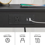 HOOBRO Side Table with Charging Station, Set of 2 End Tables with USB Ports and Outlet, Nightstand with 2-Tier Storage Shelf, for Living Room, Bedroom, Small Space, Black BK91UBZP201 HOOBRO