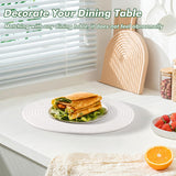 Round Woven Placemats Set of 8 Heat Resistant Placemats 13.5 Inches Farmhouse Cotton Rope Place Mats for Dining Tables Trivets for Hot Dishes, White Aertiavty