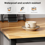 DlandHome 63 inches X-Large Computer Desk, Composite Wood Board, Decent and Steady Home Office Desk/Workstation/Table, BS1-160TB Teak and Black Legs, 1 Pack DlandHome