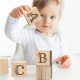 Custom Wooden Name Blocks, Engraved Nursery Flowers Name Sign, Custom Nursery Décor, Custom Name Wood Blocks, Wooden Name Signs for Nursery, Montessori Décor Engraved on Solid Wood, Name Wood Blocks Custom Empire Shop
