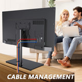 XINLEI Universal TV Stand Base, Table Top TV Stand for 17-43 Inch LCD/LED TVs, Height Adjustable Monitor Mount Stand with Tempered Glass Base Holds up to 88lbs VESA 200x200mm, TS103 XINLEI