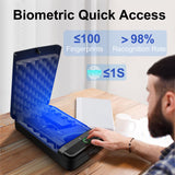 HOLEWOR Gun Safe, Small Gun Safes for Pistols Biometric Fingerprint Quick Access Pistol Safe Portable Handgun Safe for Travel, Car, Home HOLEWOR