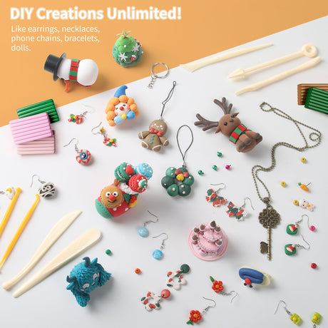 Aestd-ST Polymer Clay 85 Colors, Modeling Clay for Kids, Oven Bake Molding Clay Kit,DIY Starter Kits with Sculpting Tools and Accessories, Art and Craft Gifts for Kids and Adults. Aestd-ST