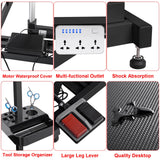 CIRONBOW 50'' Electric Dog Grooming Table, Adjustable X Lift Heavy Duty Dog Grooming Table for Large Dogs with Anti-Skid Tabletop & Grooming Scissors & Wireless Remote &Tool Organizer & Arms, Black CIRONBOW