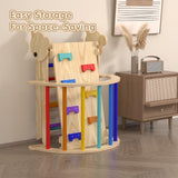 7 in 1 Montessori Pikler Triangle Set, Foldable Wooden Pickler-3 Piece Baby Climbing Gym Toddler Climbing Toys Indoor with Arch, Ramp, Ladder CMFYDAILY