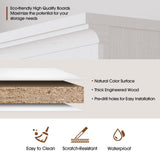 Bevfint 70" Tall Bookcase, White Narrow Floor Standing Bookshelf, 5 Tier Shelves Open Storage Organizer, Book Case for Living Room Hallway Kitchen Home Office Bathroom, White - 5 Tier Bevfint