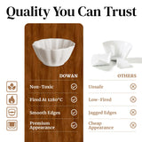 DOWAN Ramekins 4 oz, Creme Brulee Ramekins, Ramiken Oven Safe for Baking, Souffle Dishes Custard Cups, Porcelain Small Dipping Sauces Charcuterie Dessert Bowls, Ceramic Pudding Cups, Set of 6, White DOWAN