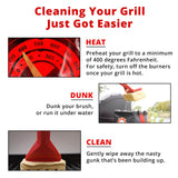 Grill Rescue BBQ Replaceable Scraper Cleaning Head, Bristle Free - Durable and Unique Scraper Tools for Cast Iron or Stainless-Steel Grates, Barbecue Cleaner (Grill Grate Brush with Scraper) Grill Rescue
