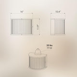 WERMO 16'' Floating Nightstand with Storage and Sliding Door - Floating Side Table for Living Room, Bedroom and Office. Mid Century Modern Nightstand Wood, Bedside Shelf Wall Mount (Walnut) WERMO