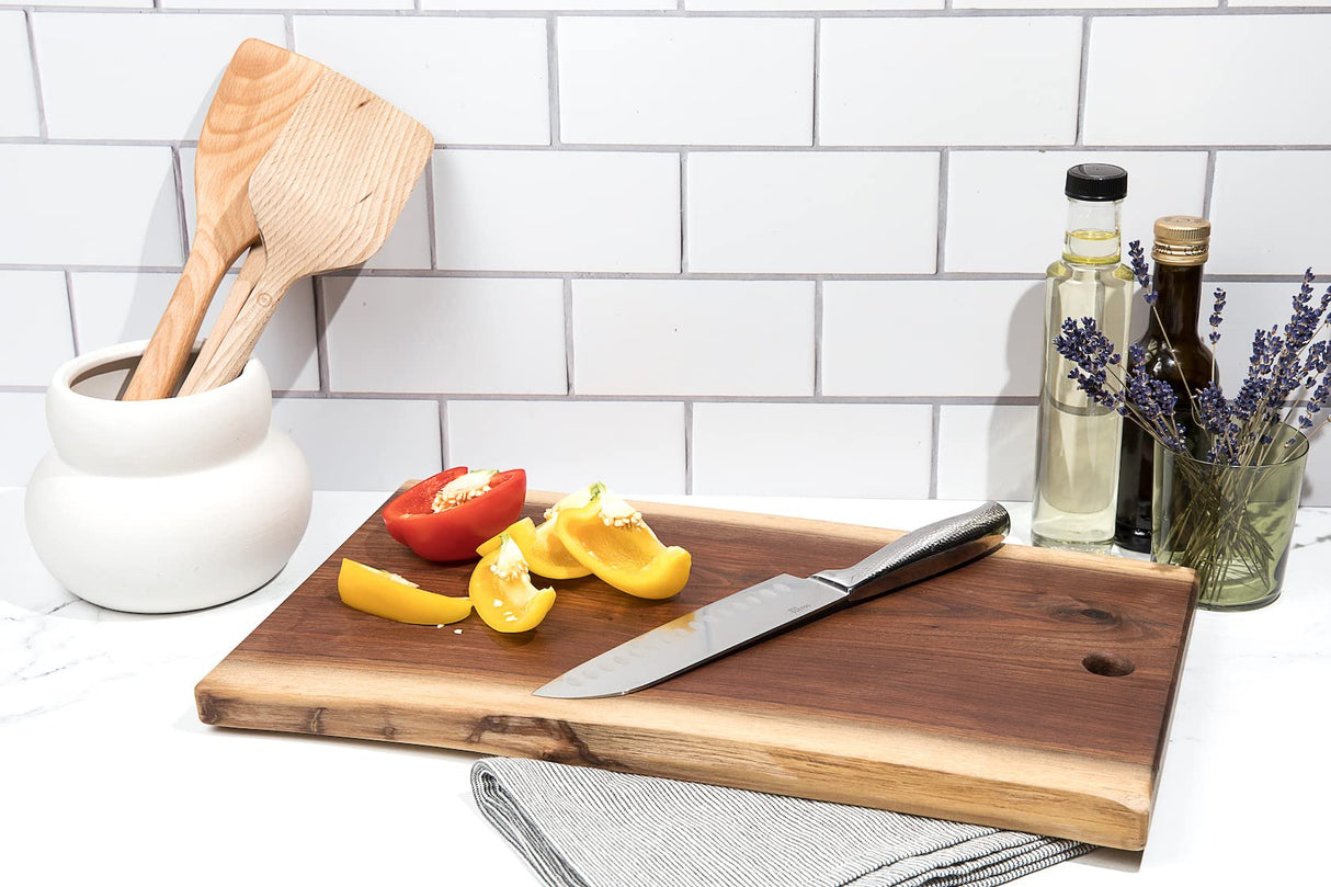 Live Edge Black Walnut Cutting Board, American Amish Handmade, Each Cutting Board is Unique, X Large Cutting Board 10" x 15"… Arbor Down