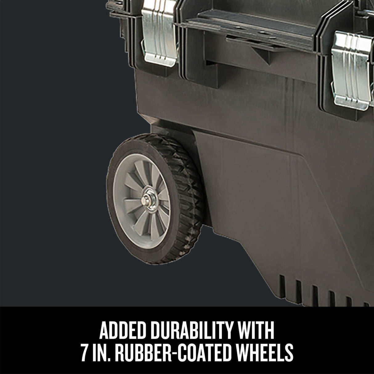 CRAFTSMAN 29-in. Rolling Tool Box with Wheels, Black, Plastic, Lockable (CMST24800) CRAFTSMAN