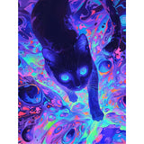 Diamond Art Kits for Adults, 5D Black Cat Diamond Painting Kits for Beginner, DIY Black Cat Gem Art Dots for Adults, Perfect for Home Wall Decor 12x16 Inch GEEHEIY