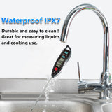 BOMATA Waterproof IPX7 Thermometer for Water, Liquid, Candle and Cooking. Instant Read Food Thermometer with Long Probe for Cooking, Meat, BBQ! T101 (Black Color)… BOMATA