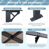 Aoxun 10’x 14’ Gazebo, Wall Mounted Gazebos Pergola on Clearance, Outdoor Patio, Gazebo Awnings with Sloped Roof, for Porch, Deck, Backyard Aoxun