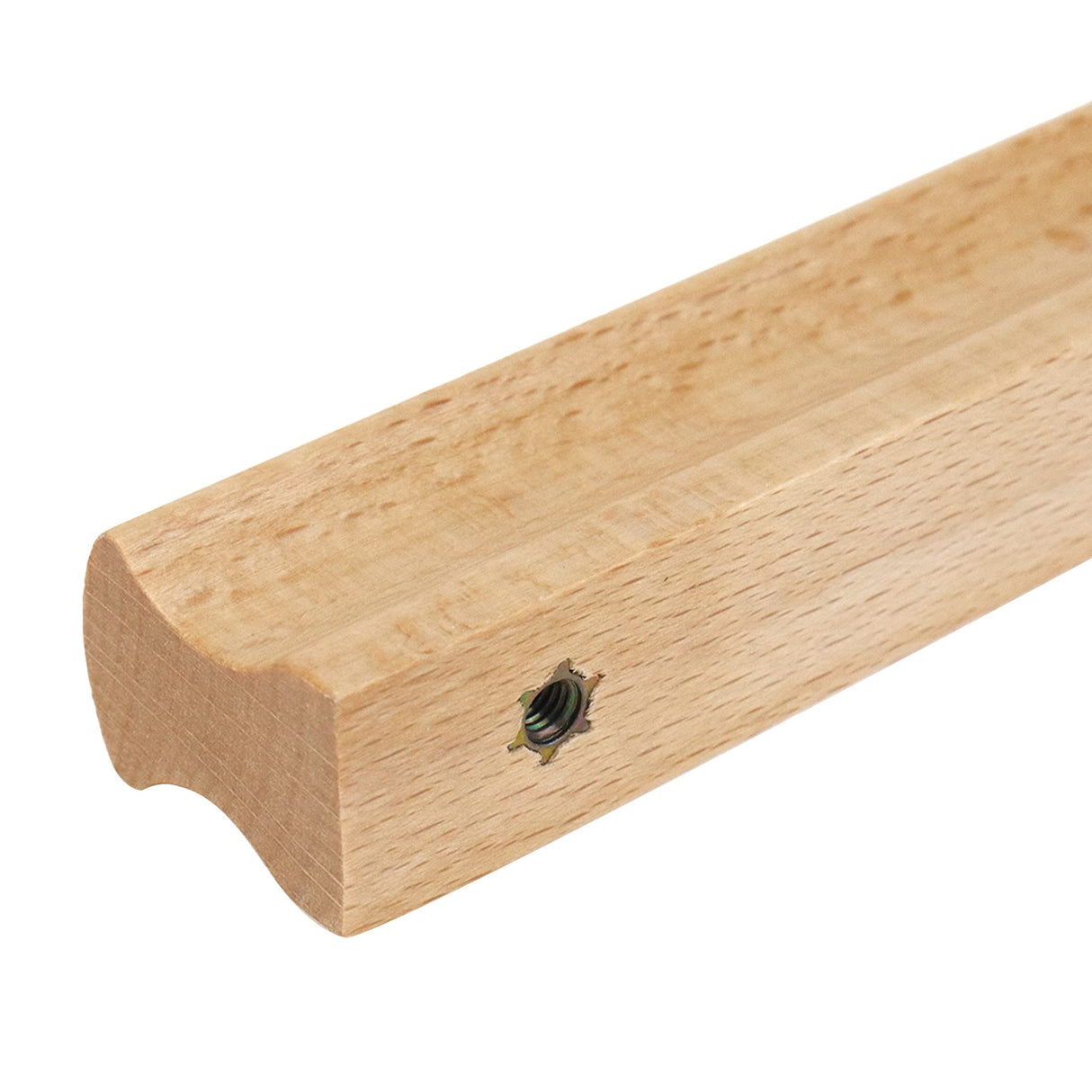 Tighall 6PCS Wooden Simple Drawer Handles, 5" Hole Centers Cabinet Pulls Rectangle Solid Wood Hardware Handles Decorative Furniture Pulls for Dresser Wardrobes (Beech) Tighall