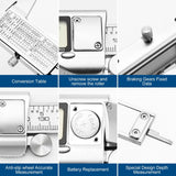 Caliper Measuring Tool, Qfun Vernier Digital Caliper Stainless Steel 6 Inch/150mm, Digital Micrometer Waterproof, Easy Switch from Inch to Millimeter, Large LCD Screen RVOGJP
