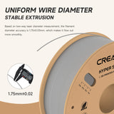 Official Creality Hyper PLA Filament 1.75mm, High Speed PLA 30-600mm/s 3D Printer Filament, Dimensional Accuracy +/-0.02mm, Fit Most FDM 3D Printers, 1KG(2.2lbs) Spool Gray Creality