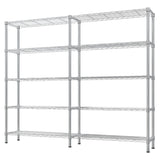 VINGLI 5 Tier Storage Shelves 1430LBS Heavy Duty Metal Shelving, Upgraded 58" W Garage Shelving Unit, Adjustable Wire Shelf for Storage Rack Commercial Pantry Shelf Organizer, 58" W × 13.8" D × 71" H VINGLI