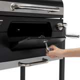 Royal Gourmet CD1824M 24-Inch Charcoal Grill, BBQ Smoker with Handle and Folding Table, Perfect for Outdoor Patio, Garden and Backyard Grilling, Black, Medium Royal Gourmet