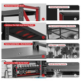 Welfiya 60" W Garage Shelving,4-Tier Heavy Duty Storage Shelves Unit with Adjustable Metal Shelf for Warehouse,Basement,Workshop,4500LBS,60" W x 20" D x 79" H,Black Welfiya