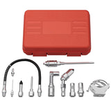 HTOMT 11pcs Grease Gun Lubrication Accessory Kit,360° Grease Coupler Adapter Multi-Function Quick Connects to Any Grease Fit on Any Machine,Connect Greasing 3 Types of Nozzles,Flexible Hose Extension HTOMT