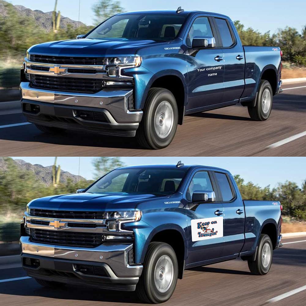 4 Pack Blank Magnetic Car Signs, Rounded Corners Blank Car Magnet Set for Advertise Business, Cover Company Logo (for HOA), Prevent Car Scratches and Dents (12"X 17",11.7" x 8.27") KATISHYRO