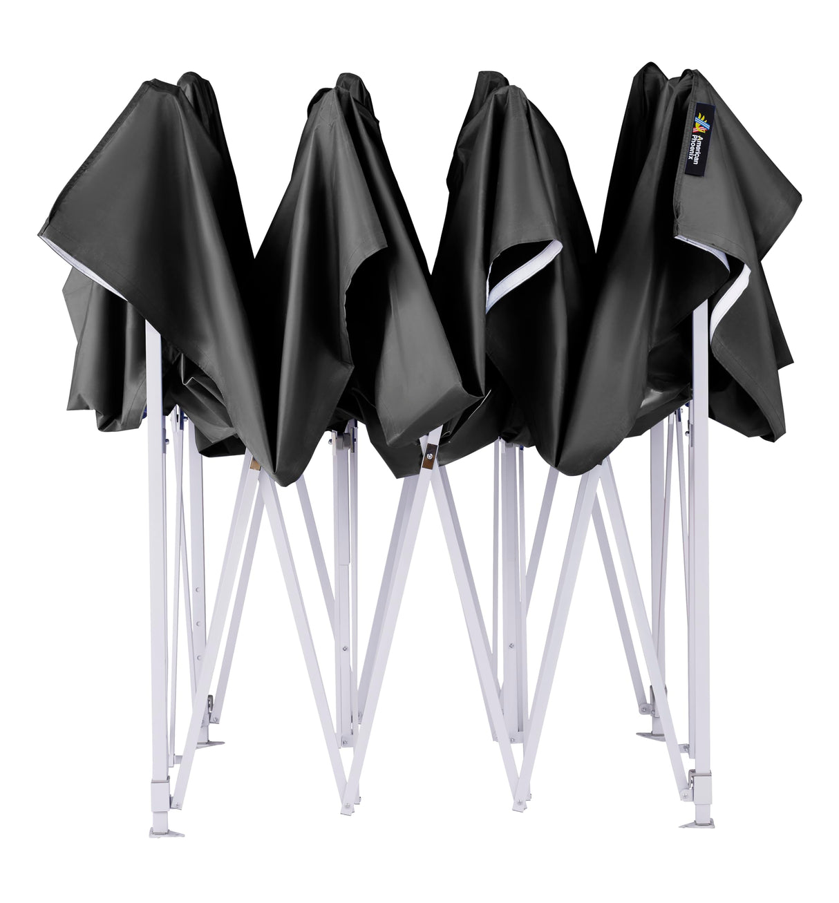 American Phoenix 10x15 Pop up Tent Instant Canopy Commercial Outdoor Party Canopy Shelter (10x15FT (White Frame), Black) AMERICAN PHOENIX