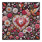 hill froeistung Special Shape Valentine's Day Diamond Art Painting Kits for Adults,Love Diamond Painting Kits for Beginners,Flowers Diamond Art Kits for Home Decor12×12inch/30×30cm hill froeistung