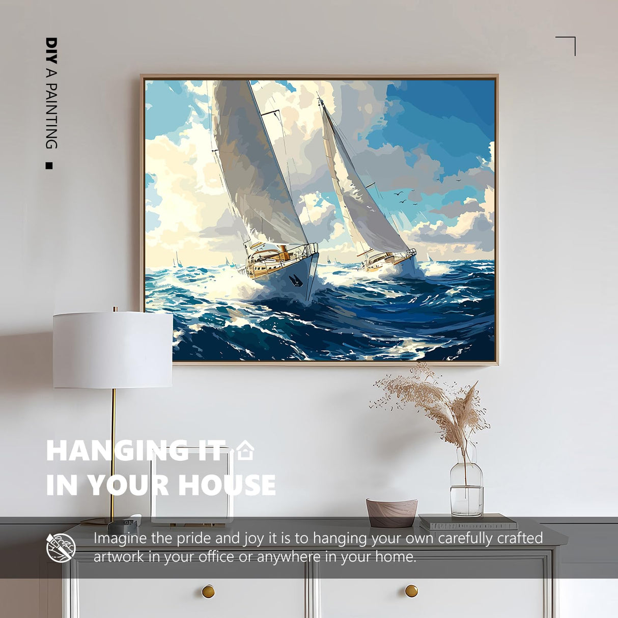KANEDESG Paint by Numbers kit for Adults Beginners, Adult Paint by Number Kits, 16x20Inch Canvas Ocean Landscape Easy Acrylic DIY Painting Crafts,Drawing Paintwork for Adults Beginner KANEDESG