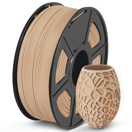SUNLU Real Wood Fiber Wood PLA Filament, Neatly Wound PLA 3D Printer Filament 1.75mm Dimensional Accuracy +/- 0.03mm, Fit Most FDM 3D Printers, 1kg Spool (2.2lbs), Woody Scent Real Wood Fiber PLA 1.75 SUNLU